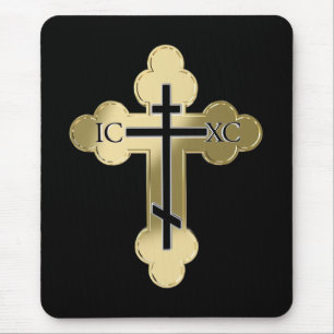 Christian orthodox cross mouse mat