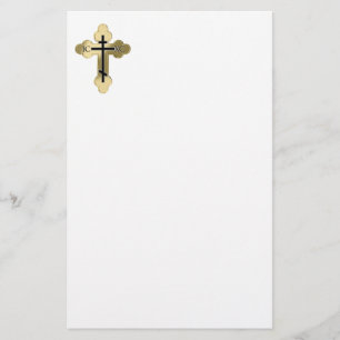 Christian orthodox cross stationery