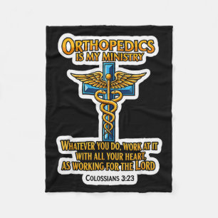 Christian Orthopedist Doctor Orthopedics Is My Min Fleece Blanket