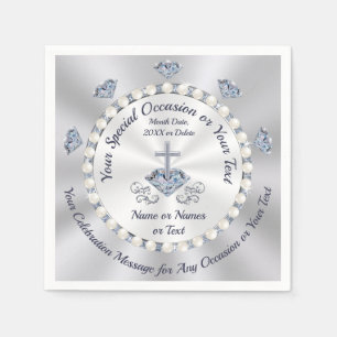 Christian Party Ideas, Personalised, Christian Napkin