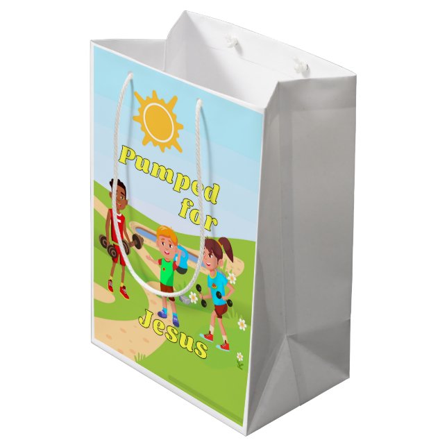Christian party tableware theme gift bag (Back Angled)