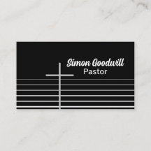 Christian Pastor Business Cards | Simple Elegant