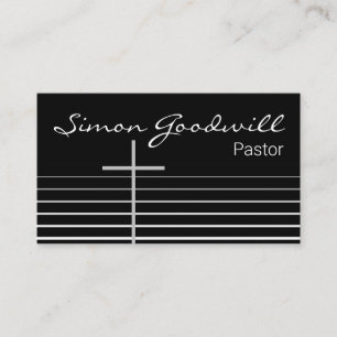 Christian Pastor Minister Business Cards   Simple