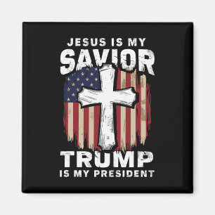 Christian Patriotic Jesus Saviour Trump President Magnet