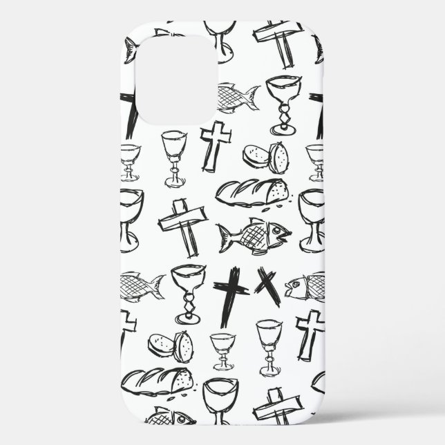 Christian Pattern Case-Mate iPhone Case (Back)