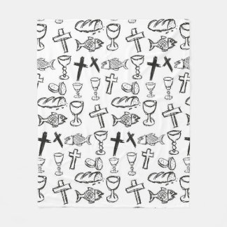 Christian Pattern Fleece Blanket