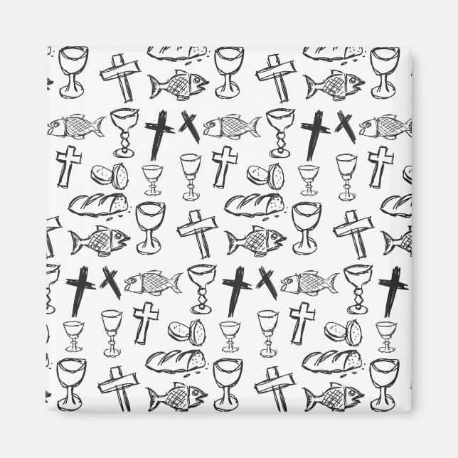 Christian Pattern Magnet (Front)