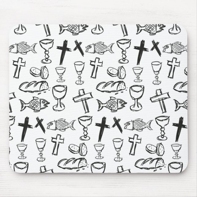 Christian Pattern Mouse Mat (Front)