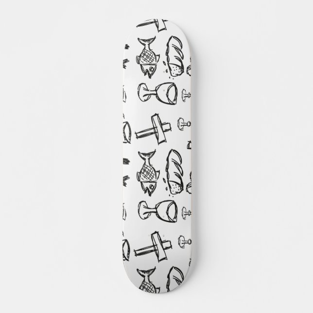 Christian Pattern Skateboard (Front)