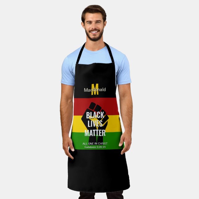 Christian Personalised | BLACK LIVES MATTER Apron (Worn)