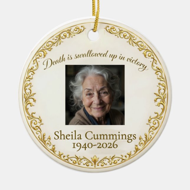 Christian Personalised Ornament Memorial  (Front)