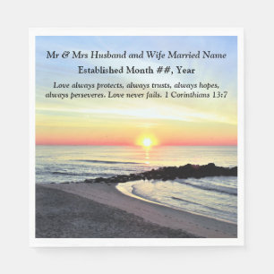 CHRISTIAN PERSONALIZED WEDDING NAPKINS