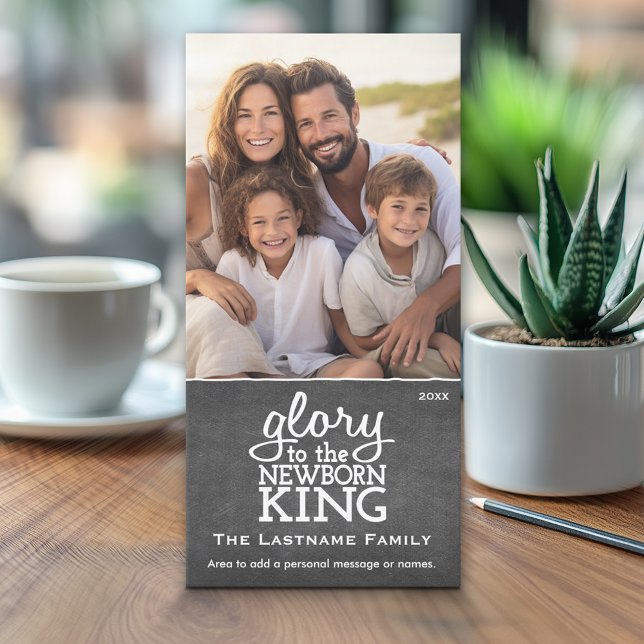 Christian Photo Christmas - Glory to the Newborn Holiday Card (Classic Christmas Photo Card)