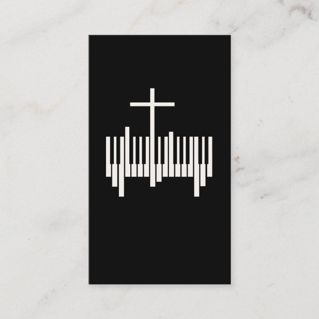 Christian Pianist Religious Music Lord Piano Business Card (Front)
