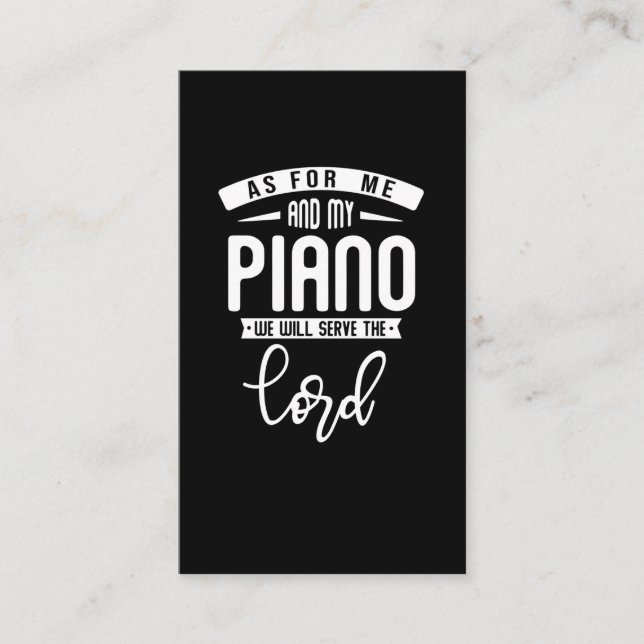 Christian Pianist Religious Music Lord Piano Playe Business Card (Front)