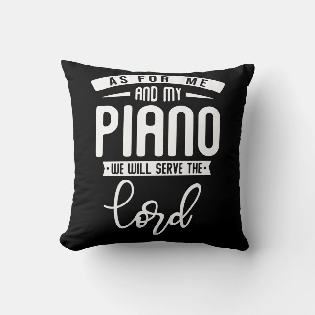 Christian Pianist Religious Music Lord Piano Playe Cushion (Front)