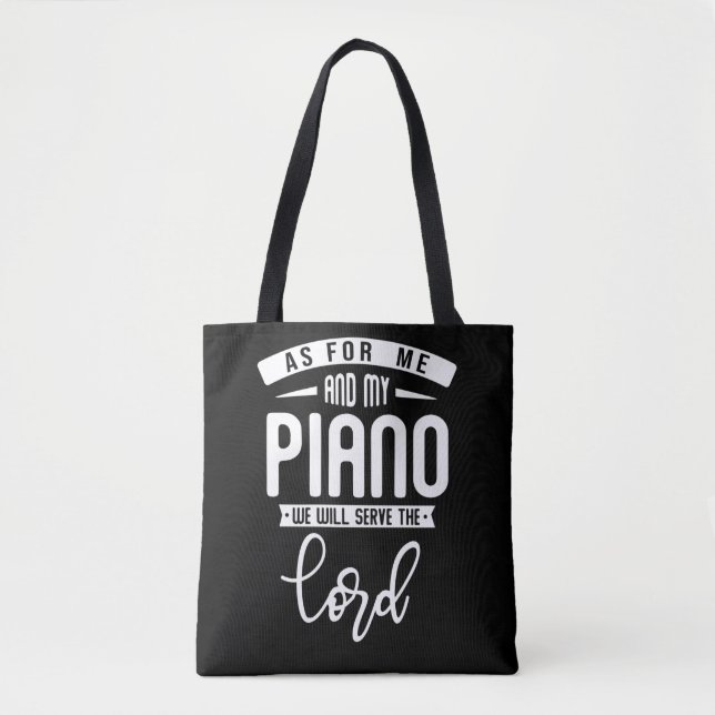 Christian Pianist Religious Music Lord Piano Playe Tote Bag (Front)