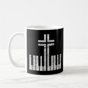 Christian Piano Cross Keyboard Pianist God Jesus M Coffee Mug