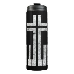 Christian Piano Cross Keyboard Pianist God Jesus M Thermal Tumbler