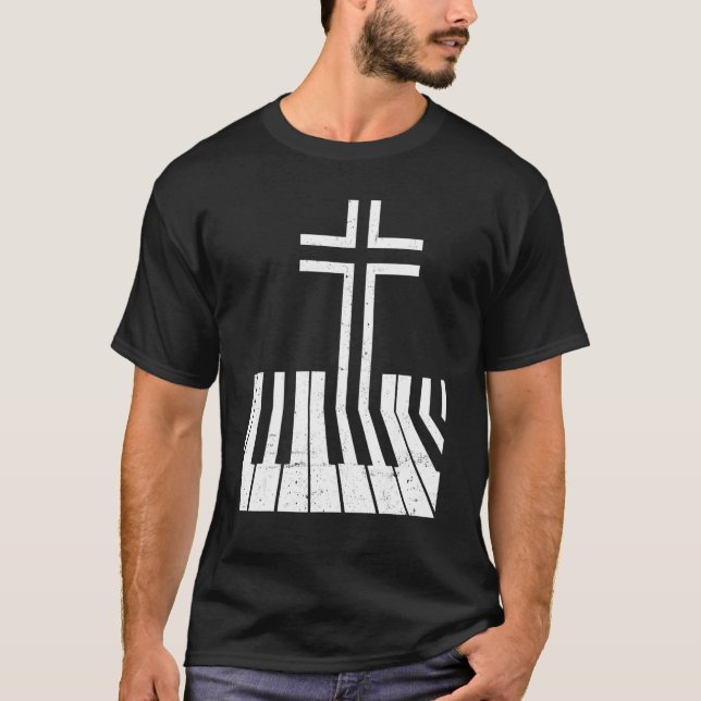 Christian Piano Player Funny Design Piano Teacher  T-Shirt (Front)