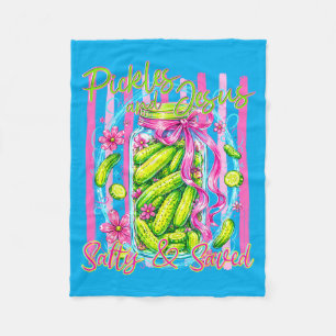 Christian Pickle Lover Pickles Jesus Salty Saved Fleece Blanket