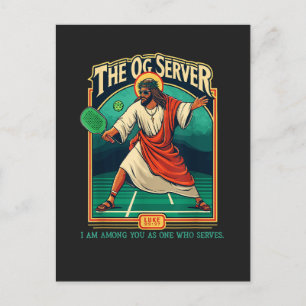 Christian Pickleball Jesus Invitation Postcard