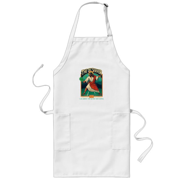 Christian Pickleball Jesus Long Apron (Front)