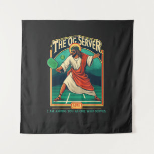Christian Pickleball Jesus Tapestry