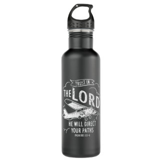 Christian pilot gifts - airplane pilot funny pilot 710 ml water bottle