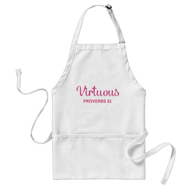 Christian Pink Virtuous Woman Proverb 31  Apron (Front)