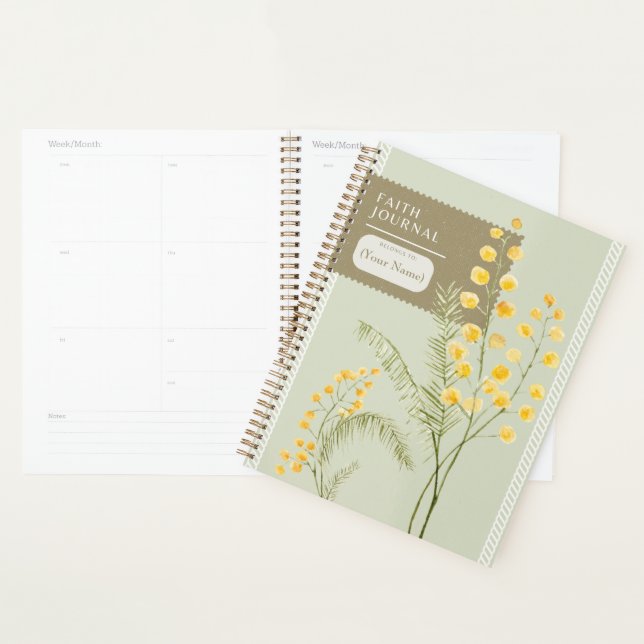 Christian Planner Faith Journal Yellow Flowers (Display)