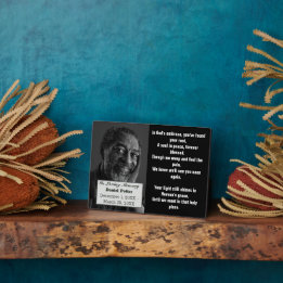 Christian Poem Dad Photo Memorial Funeral Plaque