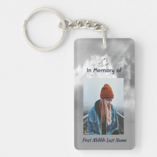Christian Poem Memorial Keepsake Angel Sky Clouds Key Ring