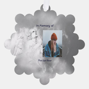 Christian Poem Memorial Keepsake Angel Sky Clouds  Tree Decoration Card