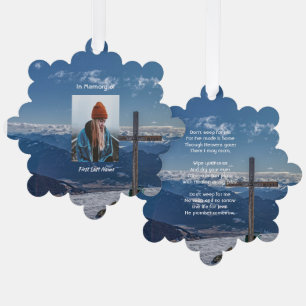 Christian Poem Memorial Keepsake Cross Crucifix  Tree Decoration Card