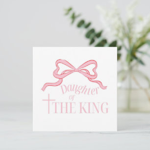 Christian Postcard Daughter Card Coquette Pink Bow