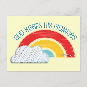 Christian postcard: God keeps His promises Postcard