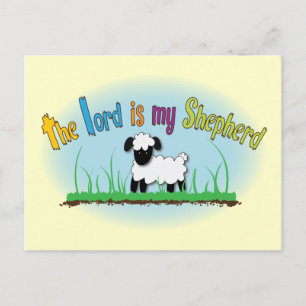 Christian postcard: The Lord is my shepherd Postcard