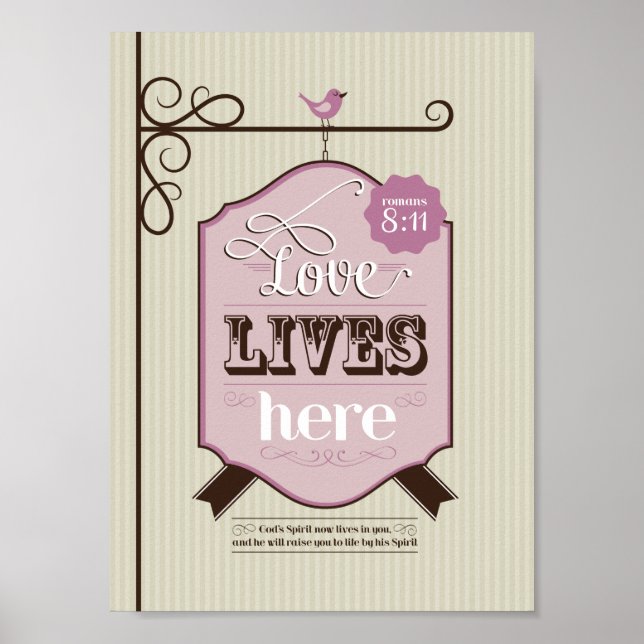 Christian Poster Bible Scripture Inspired Art (Front)