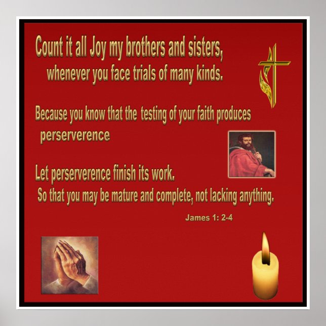 Christian poster Book of James 1 (Front)