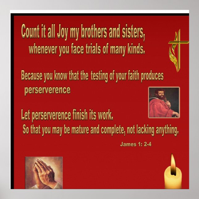 Christian poster Book of James 1 (Front)