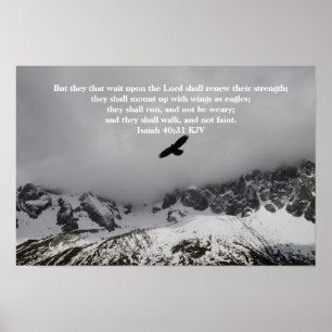 Christian Poster - Isaiah 40:31 but they that wait