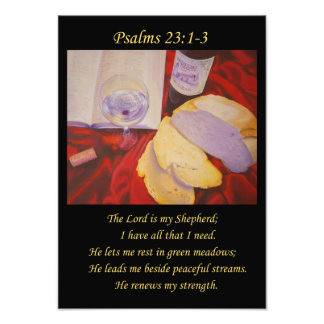 Christian poster Psalm 23 The Lord is my Shepherd.