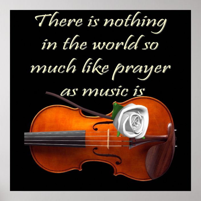 Christian Poster Violin Inspirational Saying Zazzle.co.uk