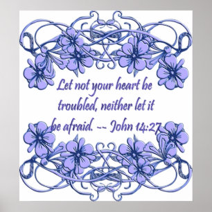 Christian Poster with Bible Verse John 14:27