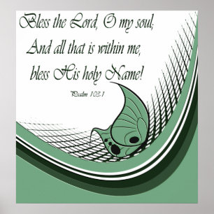 Christian Poster with Bible Verse - Psalms