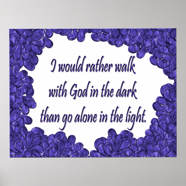 Christian Poster with Inspirational Saying (Front)