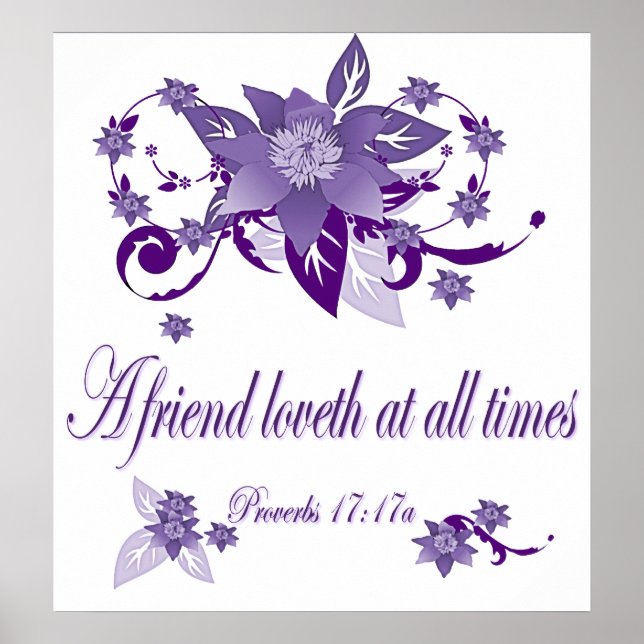 Christian Poster with Scripture Poverbs 17 (Front)