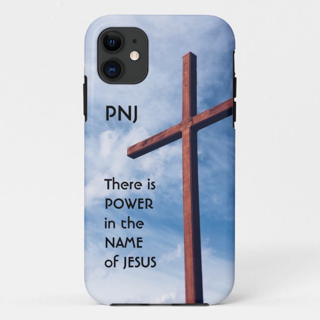 Christian | POWER IN NAME OF JESUS | Blue Case-Mate iPhone Case (Back)