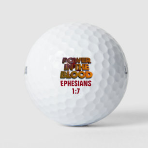 Christian power in the blood salvation message golf balls